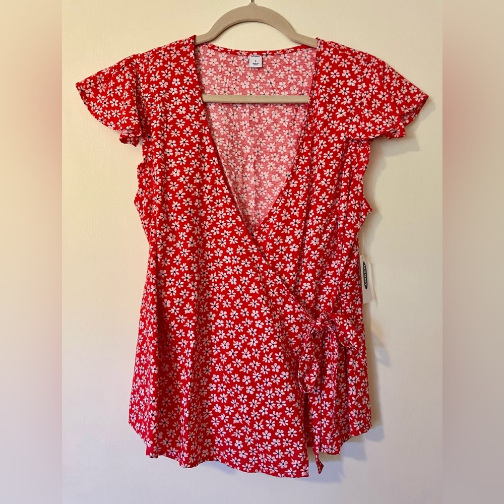 Floral Wrap Top